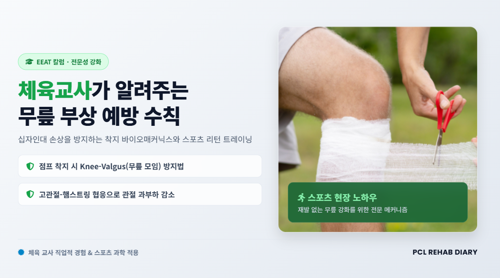 체육교사가 말하는 무릎 부상 예방 | 다치고 나서야 알게 된 것들