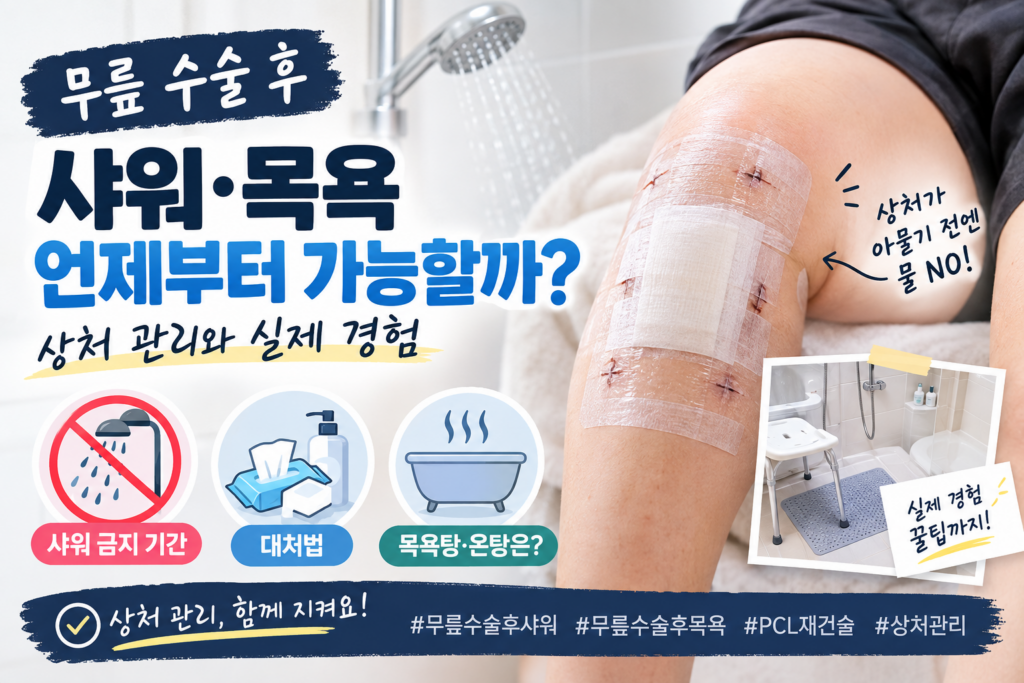 무릎 수술 후 샤워