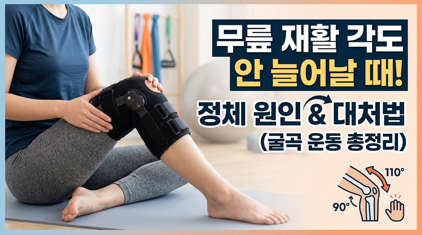 무릎 재활 각도 안 늘어날 때, 정체 원인과 대처법 (굴곡 운동 총정리)